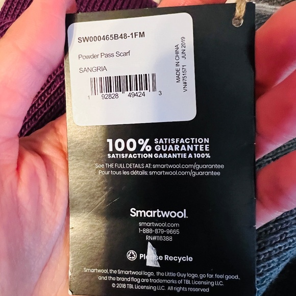 Smartwool - Power Pass Scarf, Purple & Grey Colour, Brand New with Tags! - Picture 2 of 3